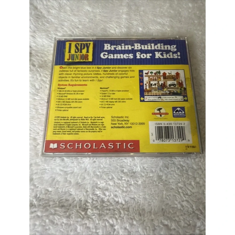 I Spy Junior Scholastic 1999 PC CD ROM Parents Guide WIN MAC VTG Ages 3-5